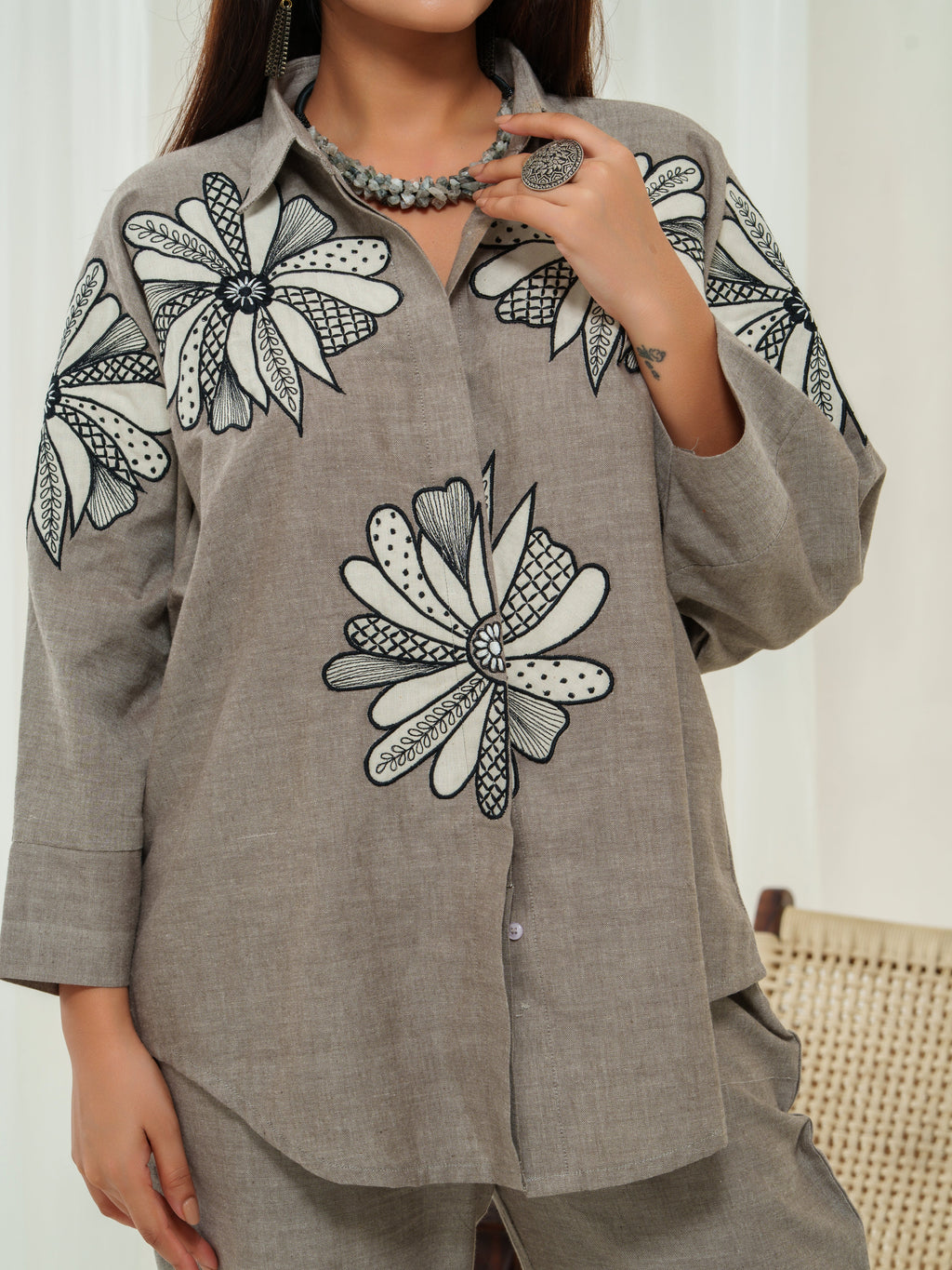 Ritzy appliquéd co-ord set