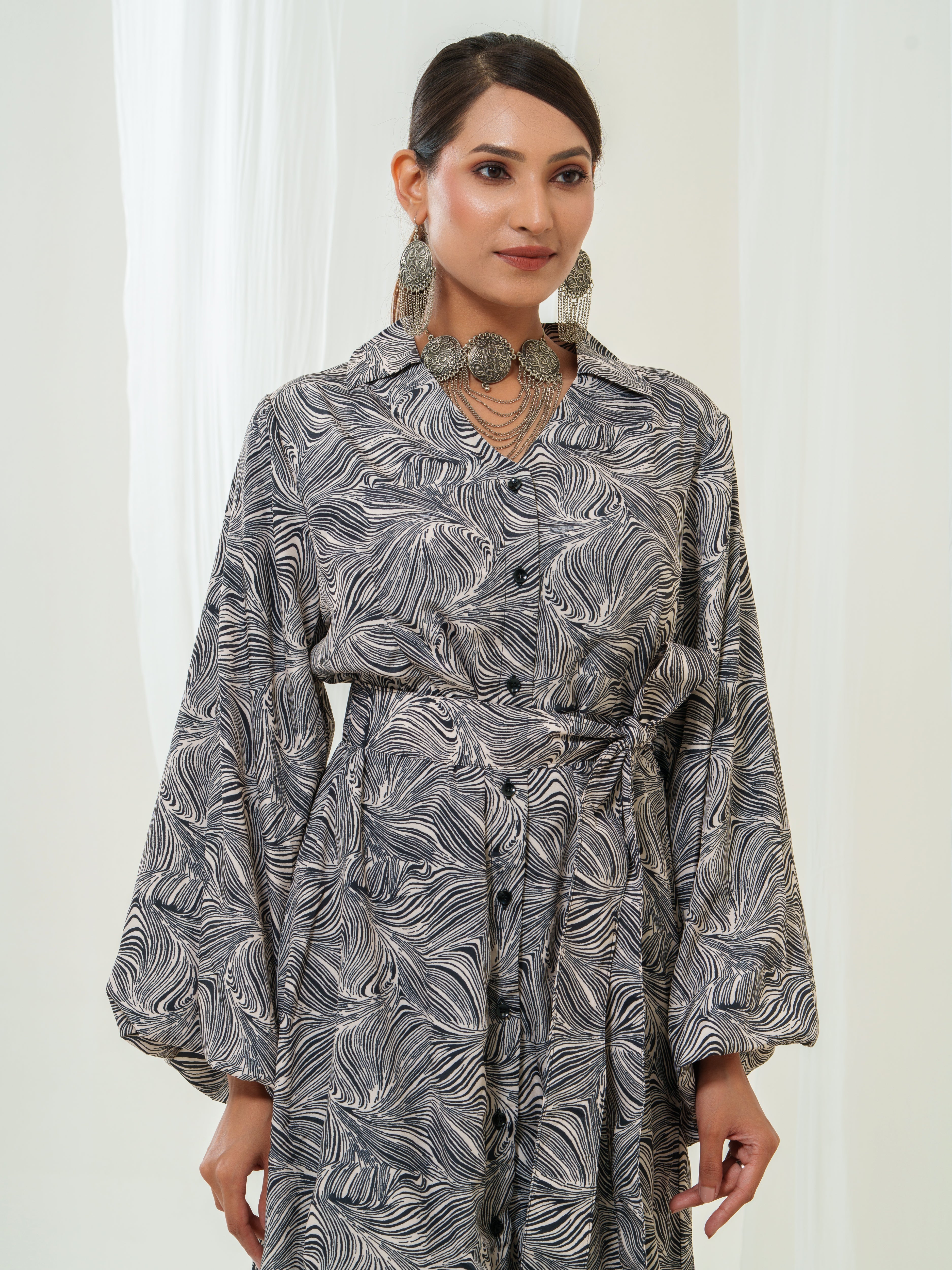 Mystic Waves Tiered  Dress