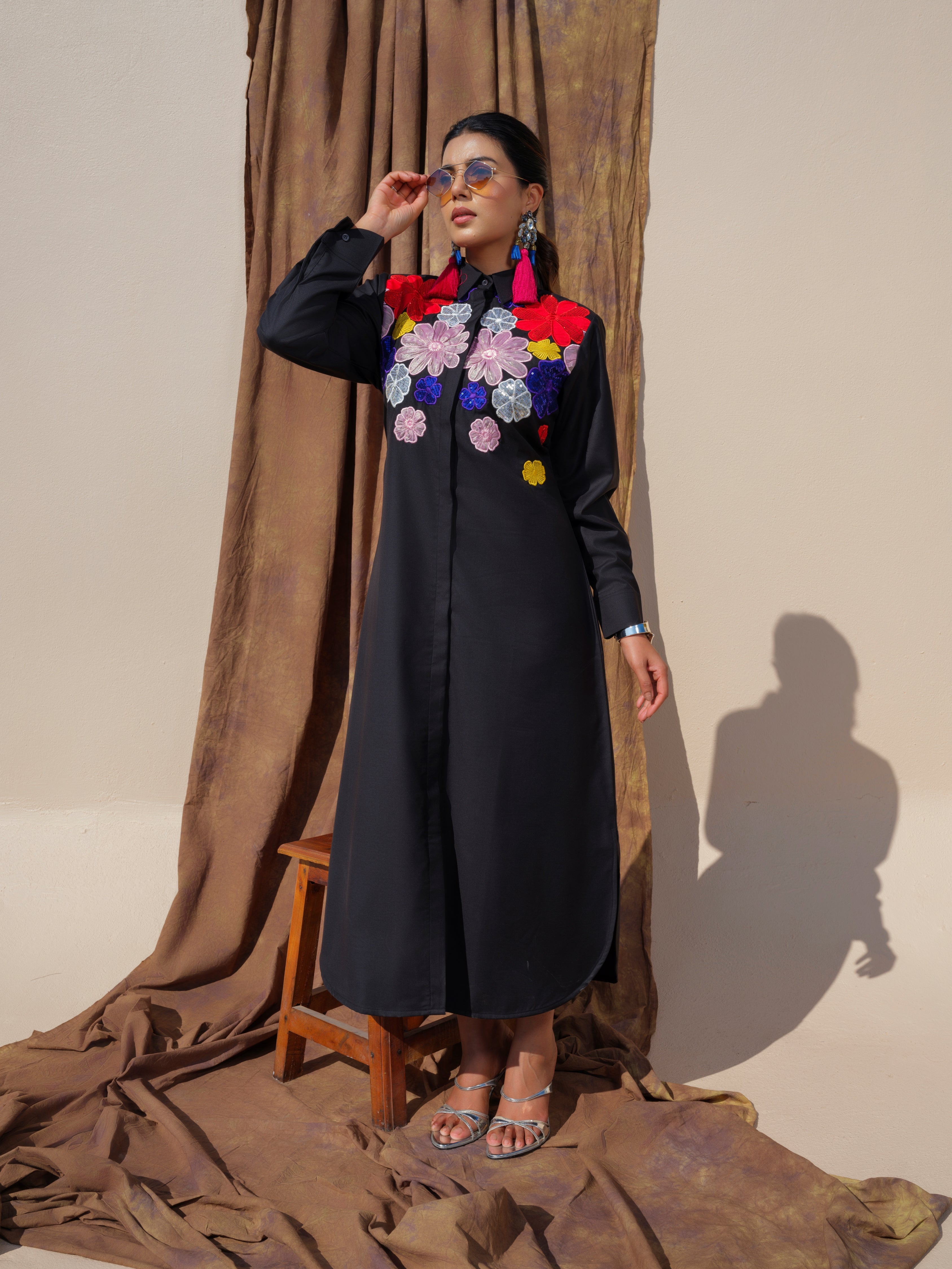 Mosaic Glow  Shirt dress