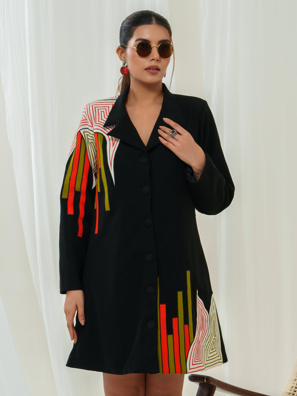 Asymmetric Blazer Dress