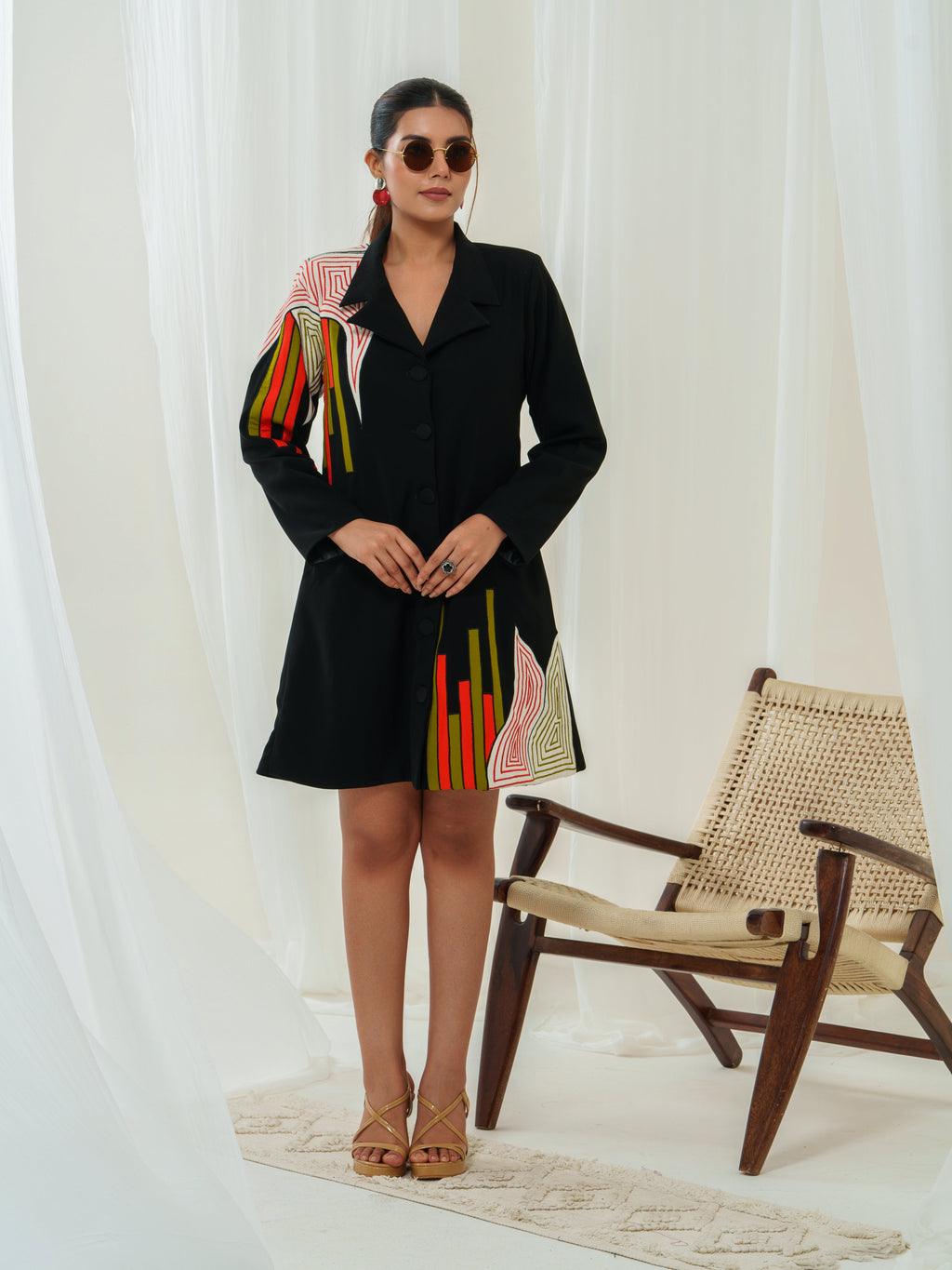 Asymmetric Blazer Dress